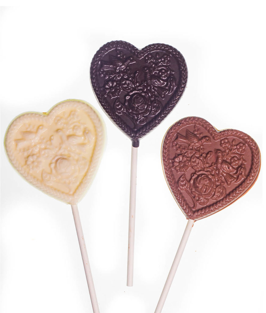 Love Dove Floral Heart pops Aunt Charlotte's Candies